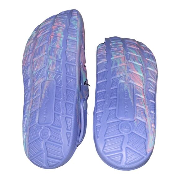 Womens Rugged Shark Foam Clogs size 9 NWT Tie Dye Purple Pink - Picture 7 of 7